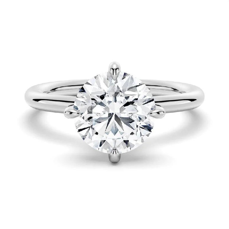 Four-Prong Solitaire Moissanite Engagement Ring