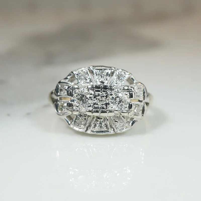 Early 1940s Diamond Cluster Ring