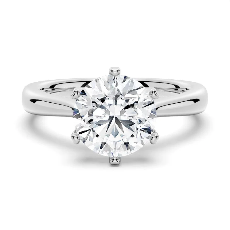 Petite Six-Prong Comfort Fit Moissanite Ring