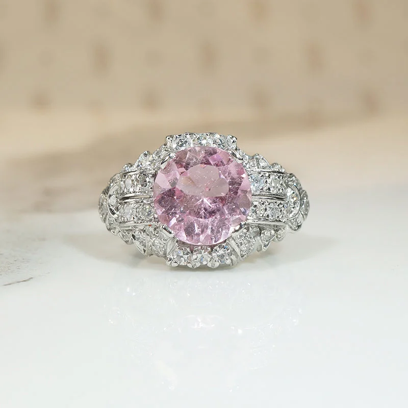 Ravishing Edwardian Tourmaline & Diamond Ring