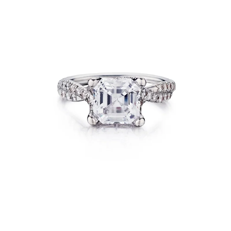 Asscher Cut Diamond Ring