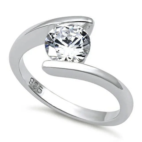 Sterling Silver 1.30 ct. CZ Ring