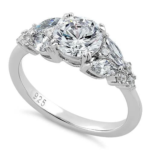 Sterling Silver Elegant Round CZ Ring