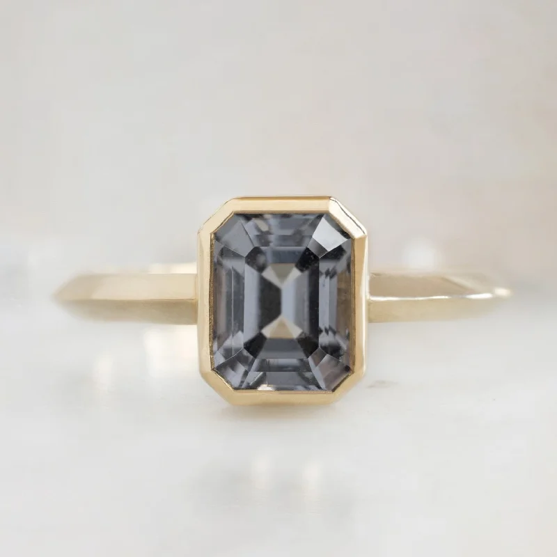 The Hazel Ring | 1.72ct Emerald Cut Spinel in 14K Yellow Gold