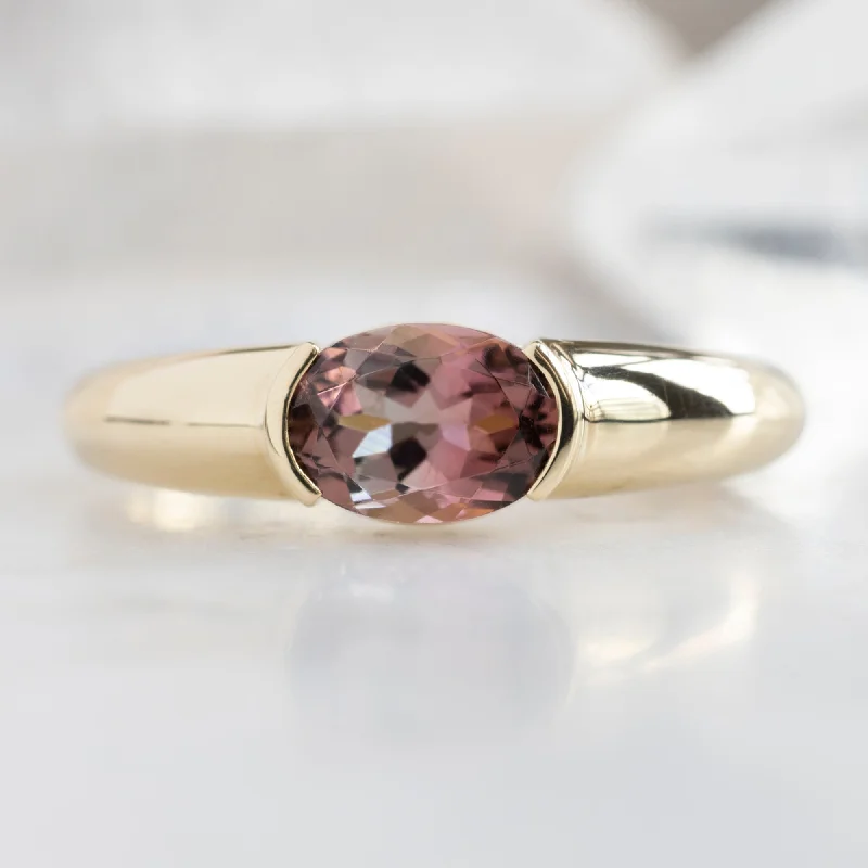 The Signet Ring | 1.21ct Oval Tourmaline in 14K Yellow Gold