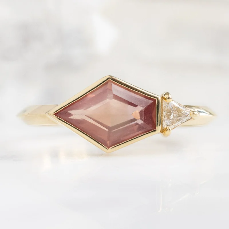 The You and Me Ring | 1.41ct Orange Sapphire in 14K Yellow Gold