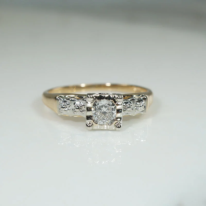 Timeless Two-Tone Gold & Old Mine Cut Diamond Ring