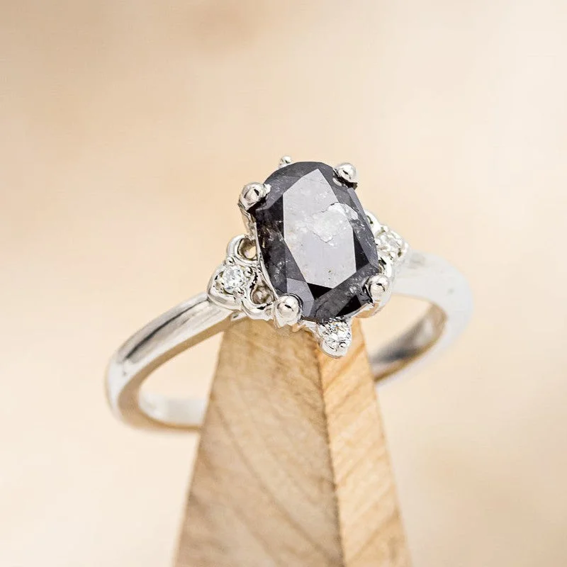 "ZELLA" - ENGAGEMENT RING WITH DIAMOND ACCENTS - MOUNTING ONLY - SELECT YOUR OWN STONE