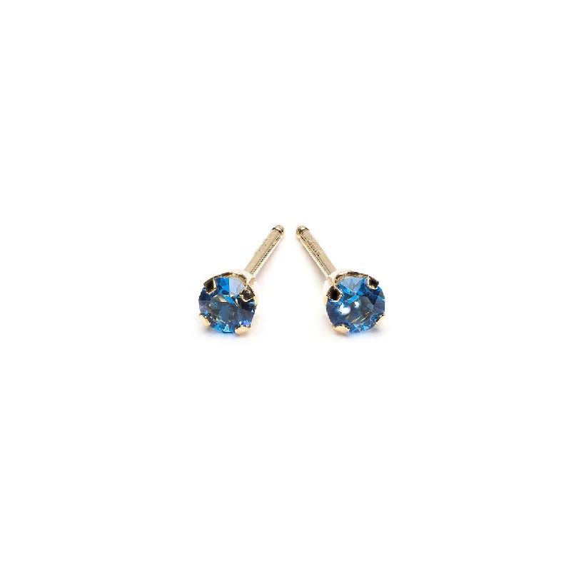 14k Yellow Gold Earrings September Birthstone