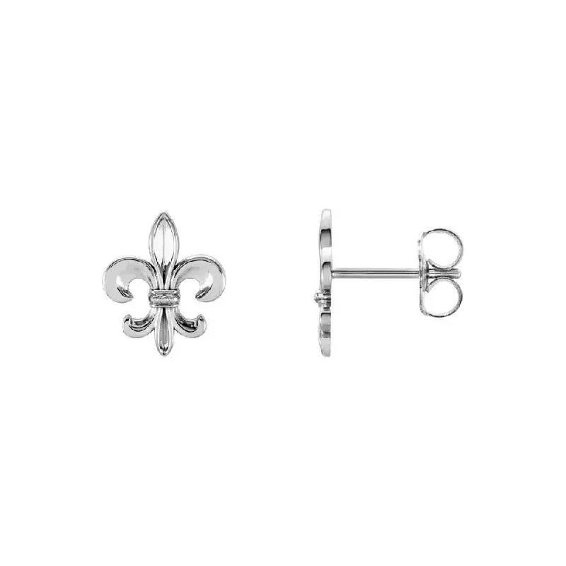 Fleur-de-lis Gold Stud Earrings