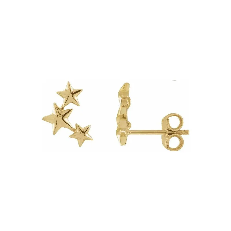 Gold Star Ear Climbers