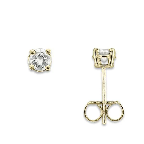 14KT YELLOW GOLD 1/3 CTW ROUND DIAMOND EARRINGS