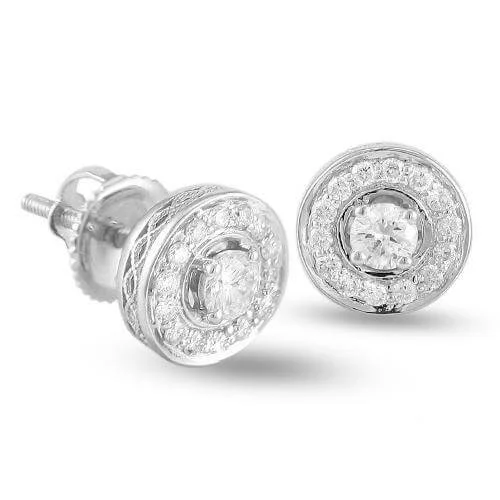 14KW 0.45CTW DIAMOND STUD EARRINGS [0.13CT CTR]