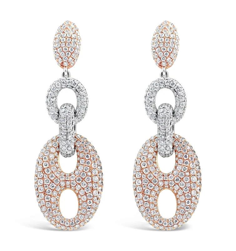 18KT DIAMOND DANGLE EARRINGS