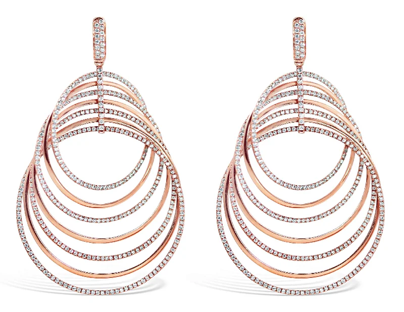 18kt ROSE GOLD DIAMOND EARRINGS