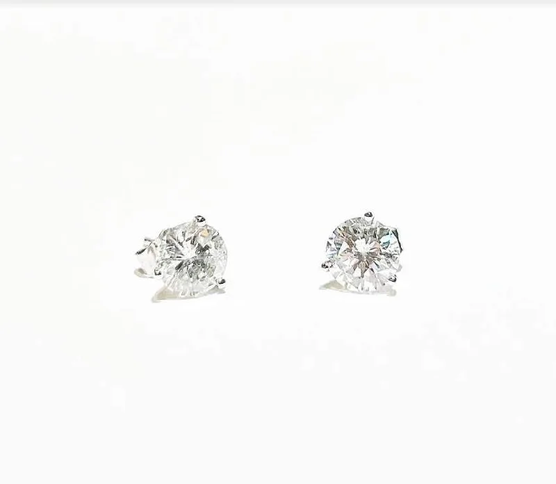 2.06CTW ROUND DIAMOND STUDS