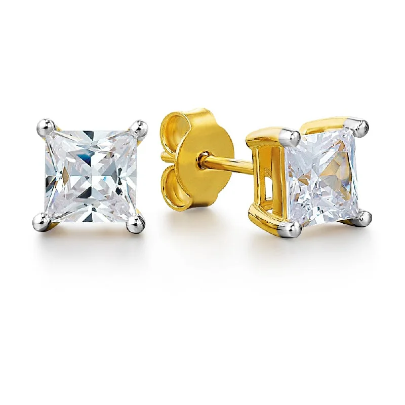 2 ct. t.w. Princess Cut  Earrings