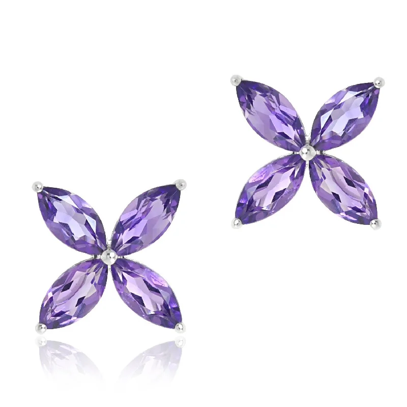 Stella Earrings in Amethyst