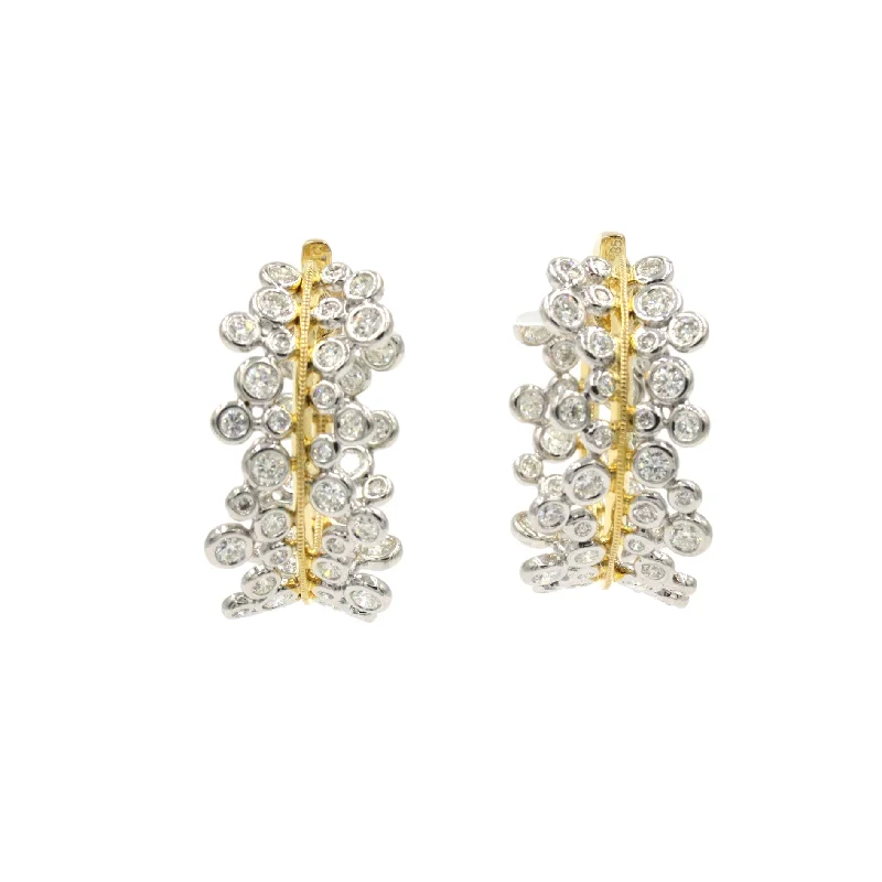 Bezel Set Diamond Earrings