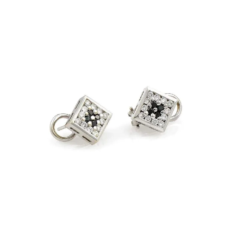 BLACK AND WHITE DIAMOND EARRINGS