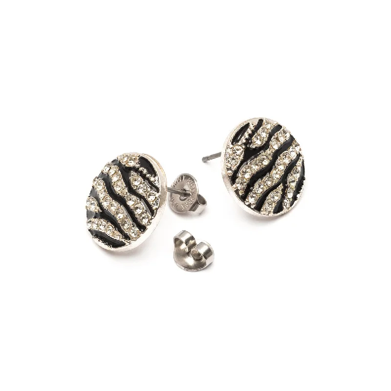 Black & White Pave Earrings