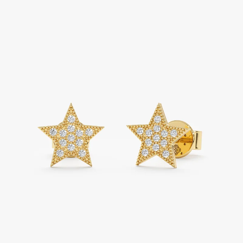 Bold Diamond Star Studs, Luz