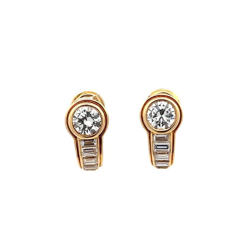 Bvlgari J Hoop Diamond Earrings