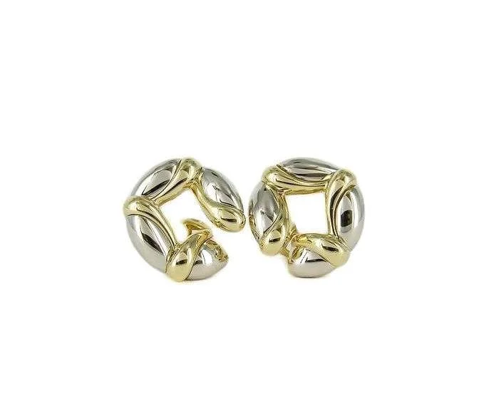 BVLGARI TWO TONE EARRINGS