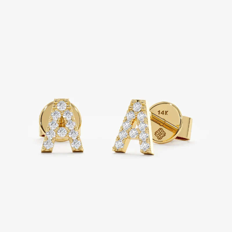 Capital Letter Diamond Studs, Shonda