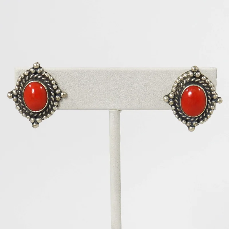 Coral Earrings