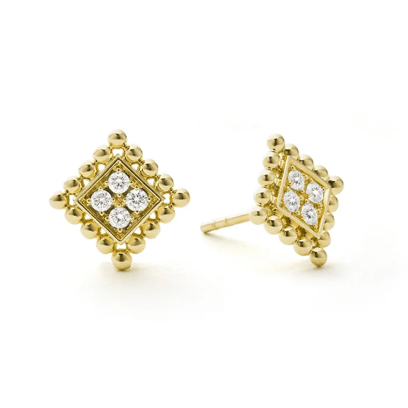 Covet 18K Gold Diamond Earrings