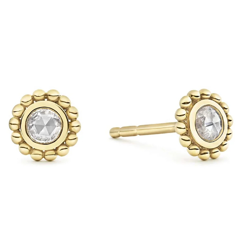 Covet Small Rose Cut Diamond Stud Earrings