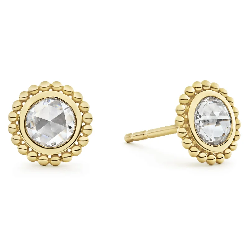 Covet Large Rose Cut Diamond Stud Earrings