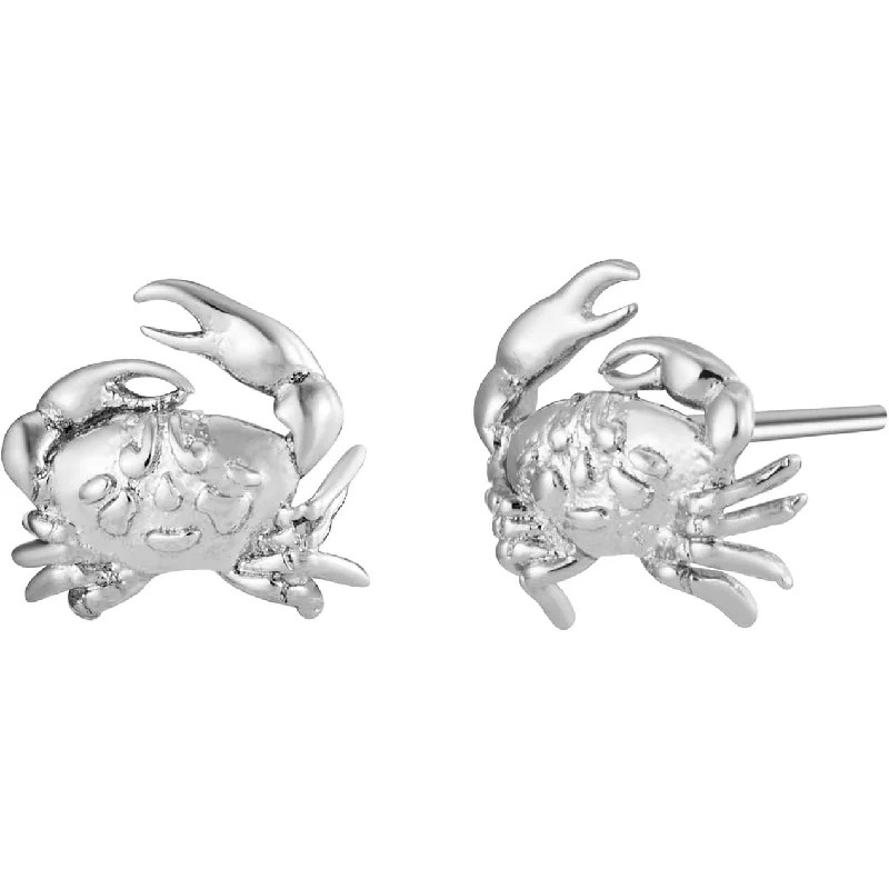 2D Crab Cancer Zodiac Stud Earrings