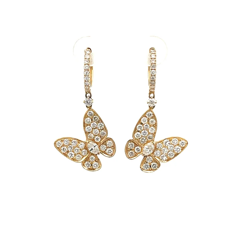 Diamond Butterfly Earrings