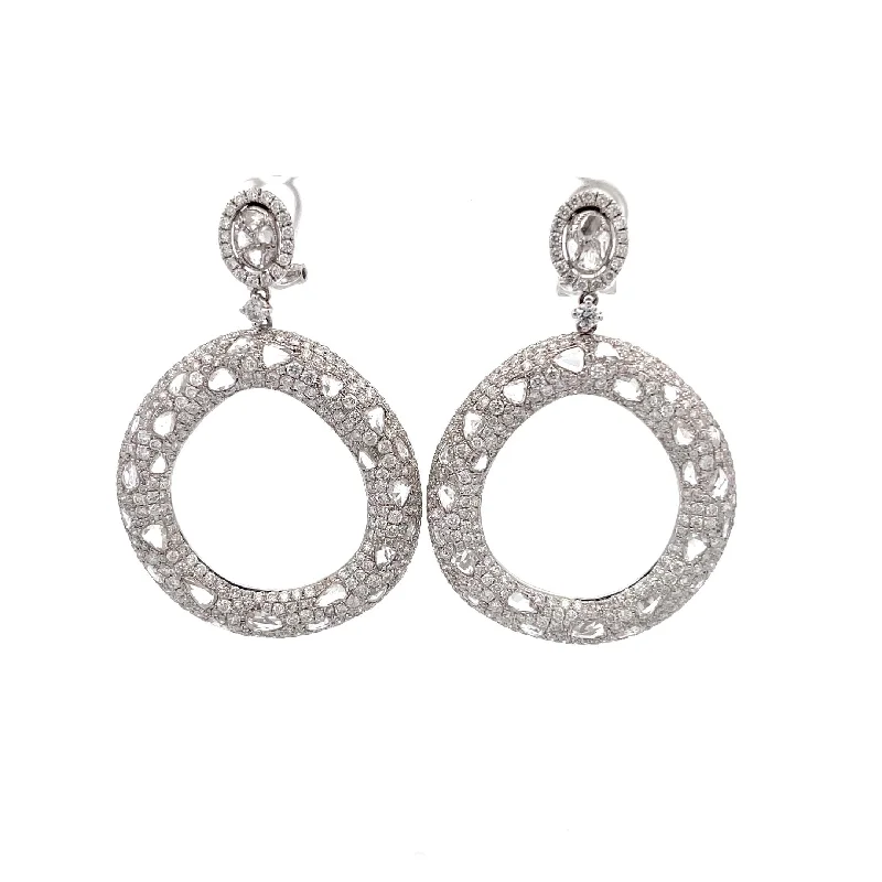 Diamond Circle Earrings