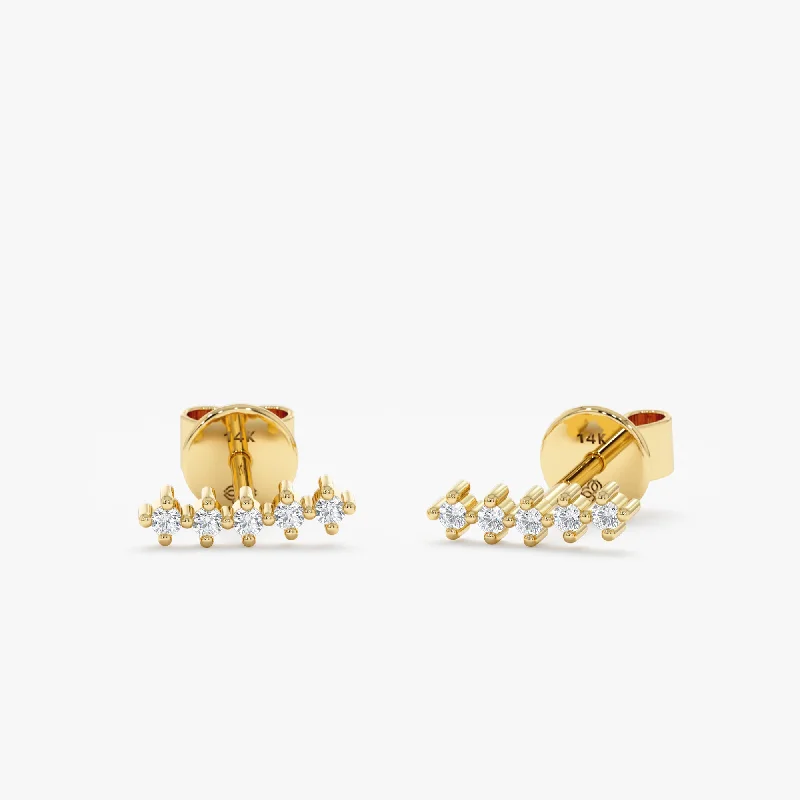 Diamond Ear Crawler Studs, Patrice