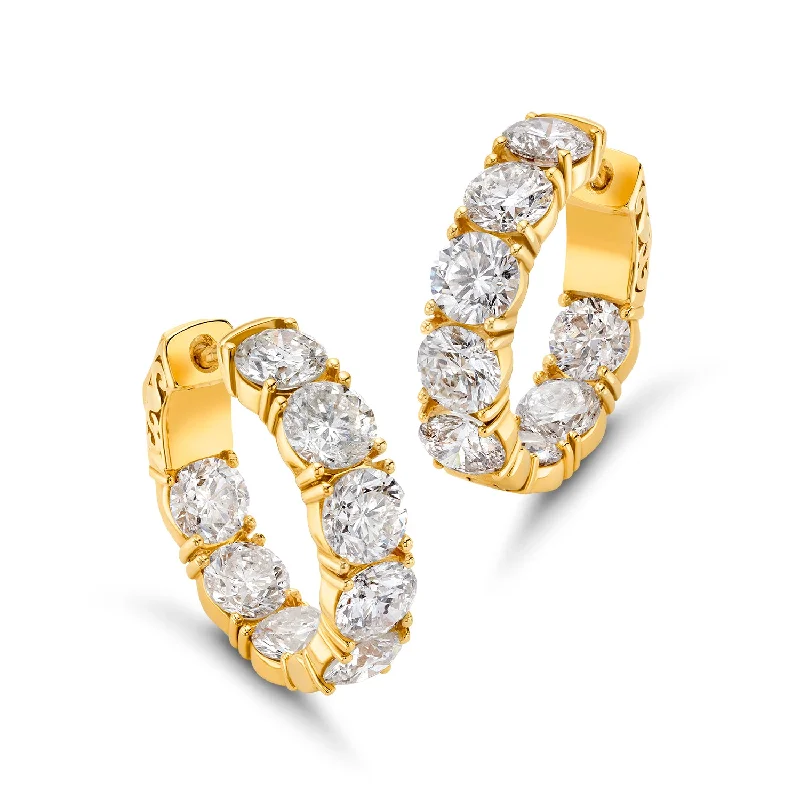 Diamond Fashion Hoop Earrings