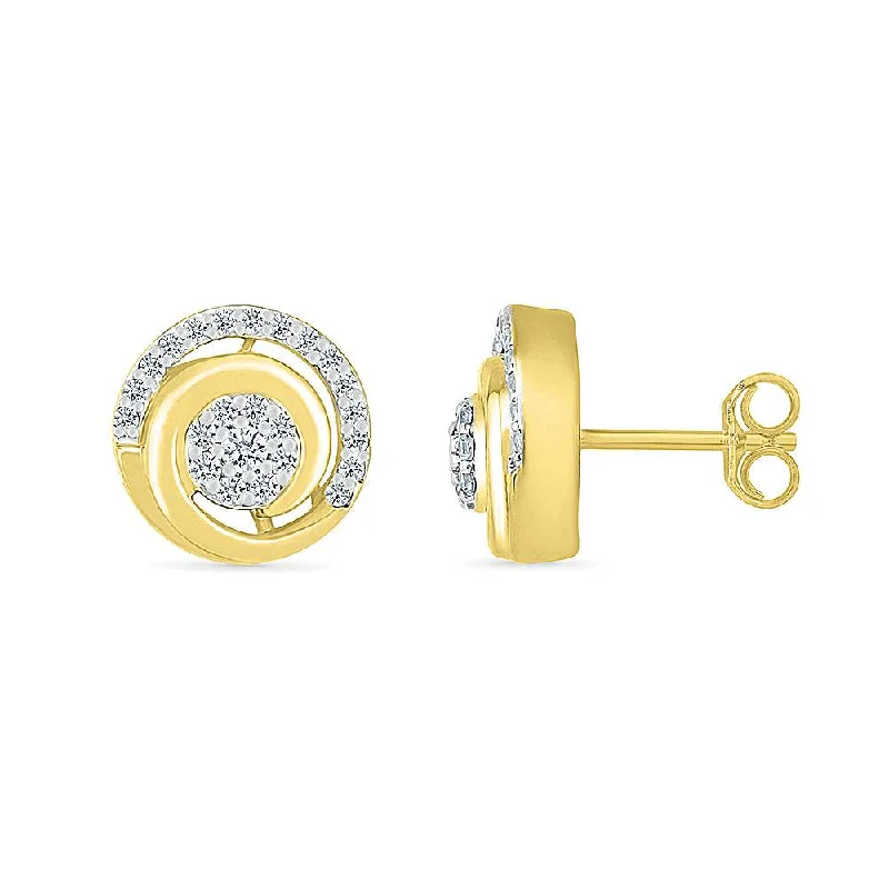 Diamond Halo Stud Earrings