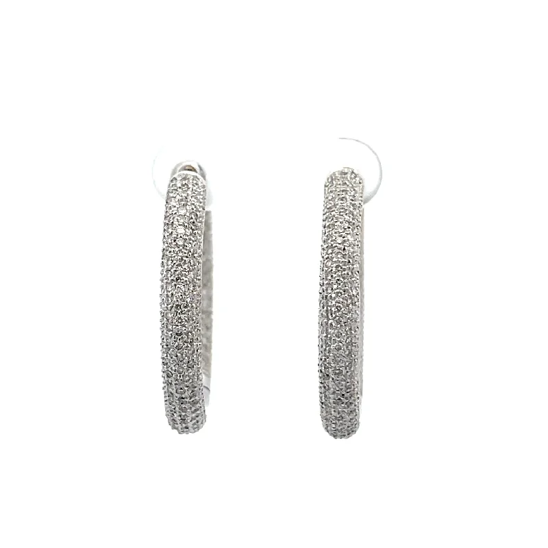 Diamond Hoop Earrings