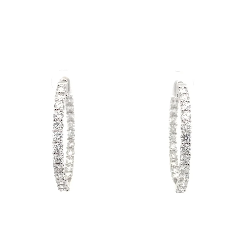 Diamond Hoop Earrings