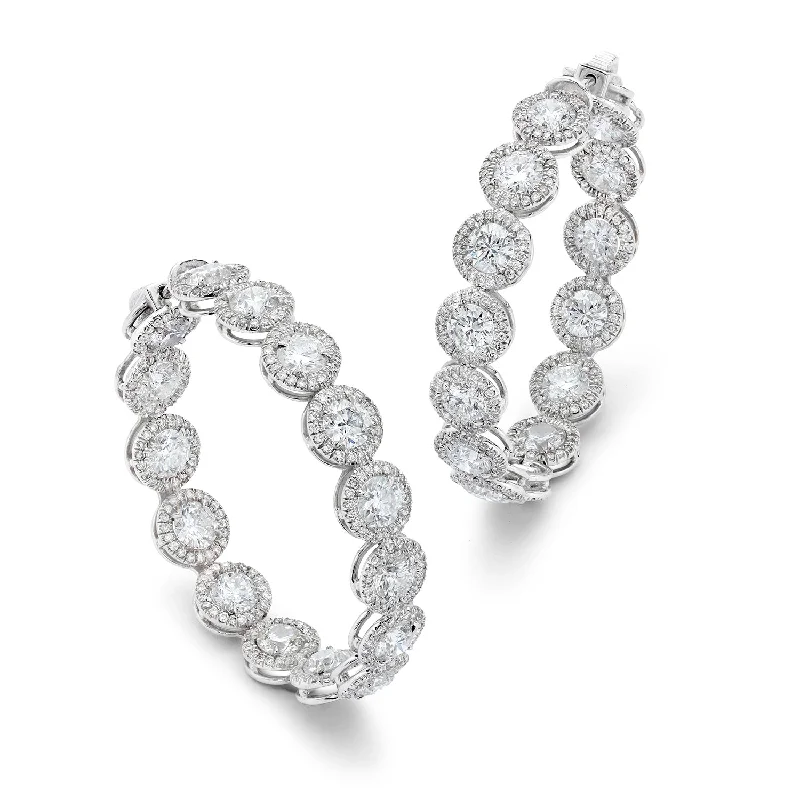 Diamond Hoop Earrings