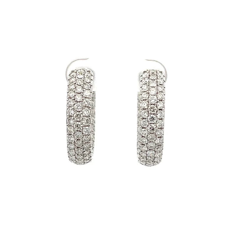 Diamond Inside Out Hoop Earrings