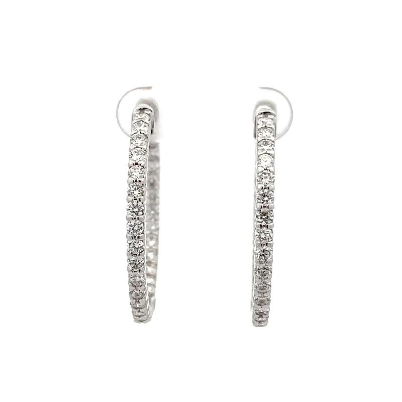 Diamond Inside Out Hoop Earrings