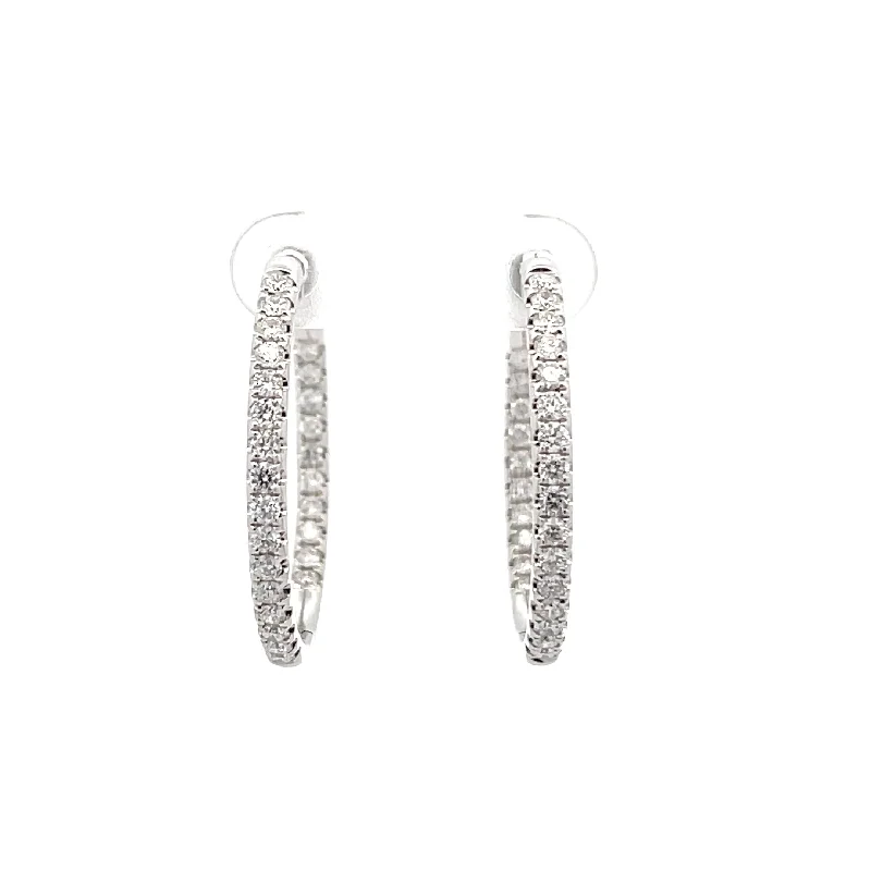 Diamond Inside Out Hoop Earrings