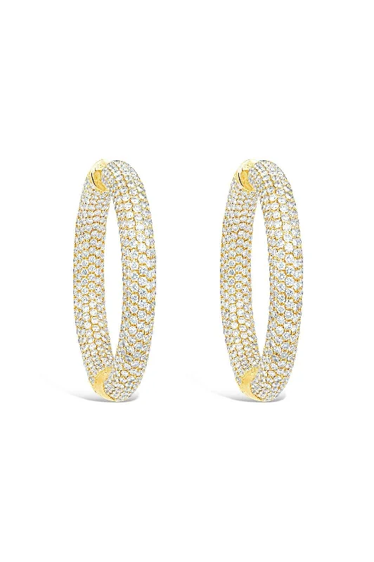 DIAMOND PAVE IN AND OUT HOOPS