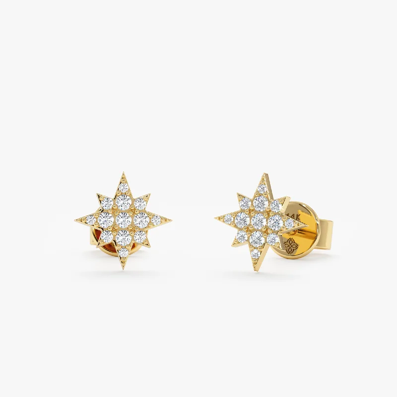 Diamond Starburst Studs, Noelle