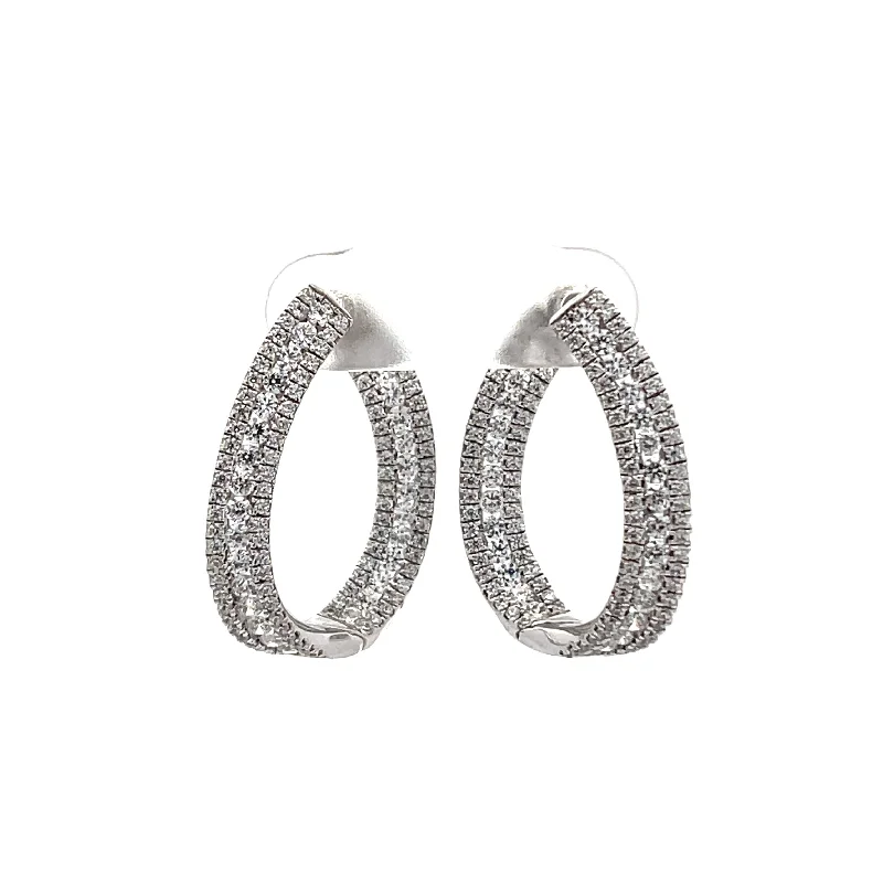 Diamond Twist Hoop Earrings