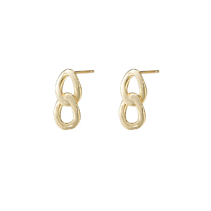 Double Chain Stud Earrings