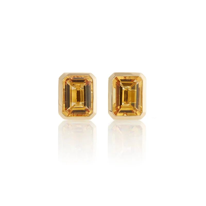 Newport Earrings in Citrine